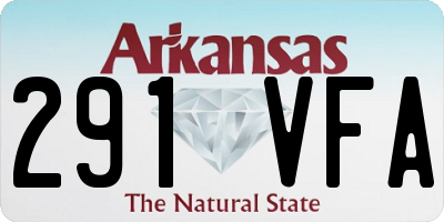 AR license plate 291VFA