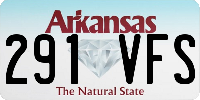 AR license plate 291VFS