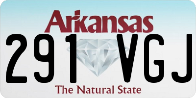 AR license plate 291VGJ