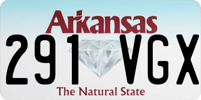 AR license plate 291VGX