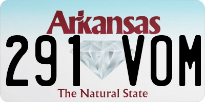 AR license plate 291VOM
