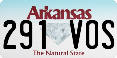 AR license plate 291VOS