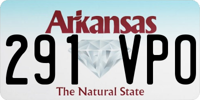 AR license plate 291VPO
