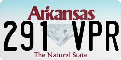 AR license plate 291VPR