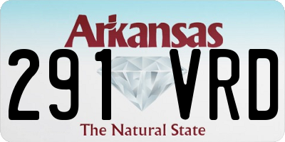 AR license plate 291VRD