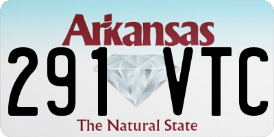AR license plate 291VTC