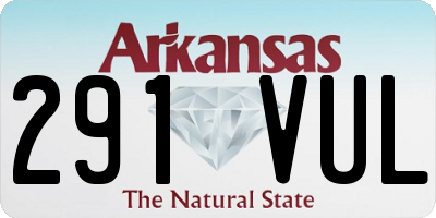 AR license plate 291VUL