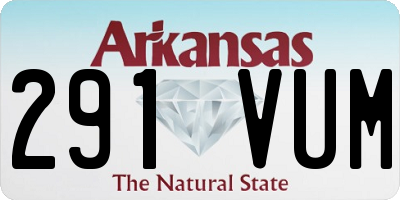 AR license plate 291VUM