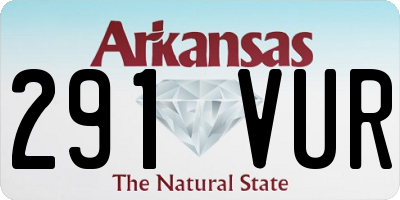 AR license plate 291VUR