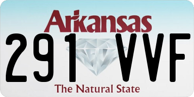 AR license plate 291VVF