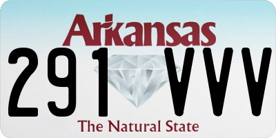 AR license plate 291VVV