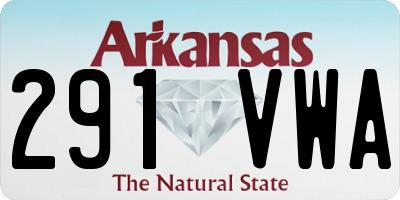 AR license plate 291VWA