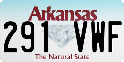 AR license plate 291VWF