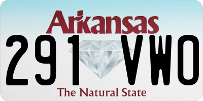 AR license plate 291VWO