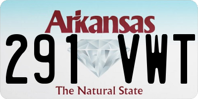 AR license plate 291VWT