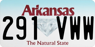 AR license plate 291VWW