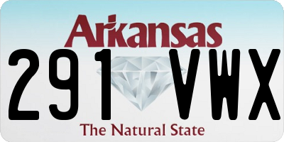 AR license plate 291VWX