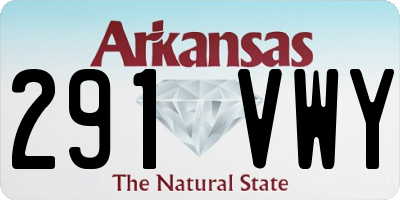 AR license plate 291VWY