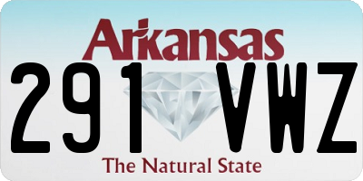 AR license plate 291VWZ