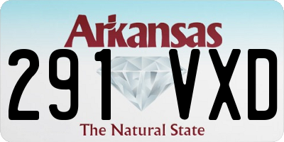 AR license plate 291VXD