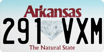 AR license plate 291VXM