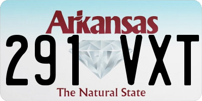 AR license plate 291VXT