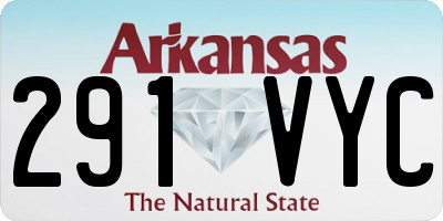 AR license plate 291VYC
