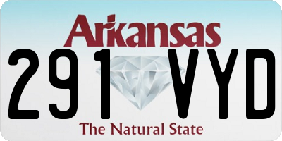 AR license plate 291VYD