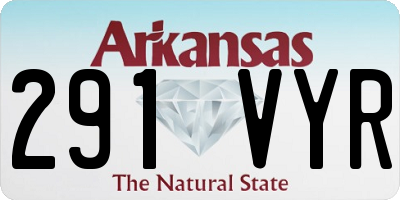 AR license plate 291VYR