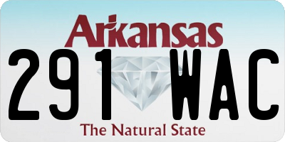 AR license plate 291WAC
