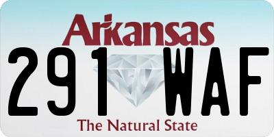 AR license plate 291WAF