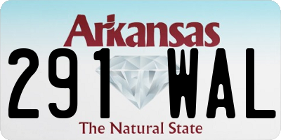 AR license plate 291WAL