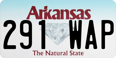 AR license plate 291WAP