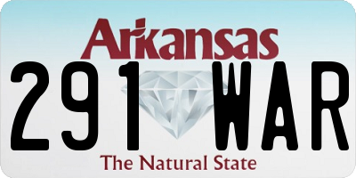 AR license plate 291WAR