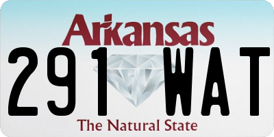 AR license plate 291WAT