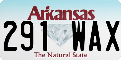 AR license plate 291WAX