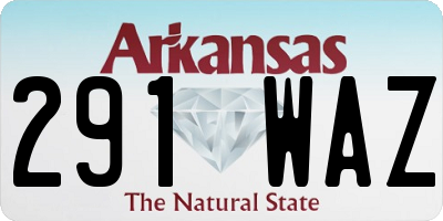 AR license plate 291WAZ