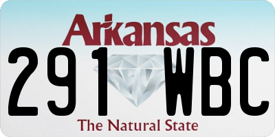 AR license plate 291WBC