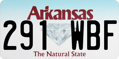 AR license plate 291WBF