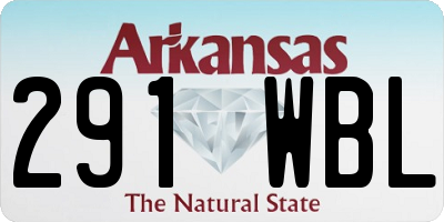 AR license plate 291WBL