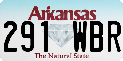 AR license plate 291WBR