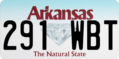 AR license plate 291WBT