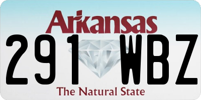 AR license plate 291WBZ