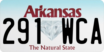 AR license plate 291WCA