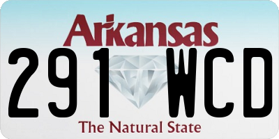 AR license plate 291WCD