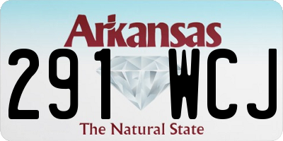 AR license plate 291WCJ
