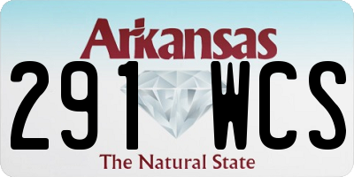 AR license plate 291WCS