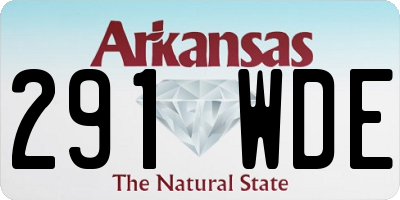 AR license plate 291WDE
