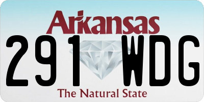 AR license plate 291WDG