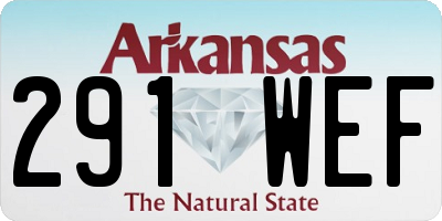 AR license plate 291WEF